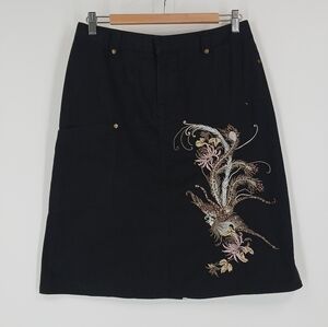 Point Zero Cotton Embroidered Skirt